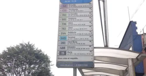 PARADERO SITP COLEGIO NICOLAS ESGUERRA  101A07 BOGOTÁ